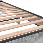 vidaXL Cadre de lit sonoma gris 180x200 cm bois d'ingénierie et métal