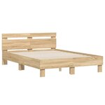 vidaXL Cadre de lit sans matelas chêne sonoma 120x200 cm