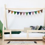 Lit cabane enfant NAKANA 120 x 200 rose pastel