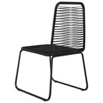 vidaXL Chaises d'extérieur lot de 6 Résine tressée Noir