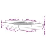 vidaXL Cadre de lit Blanc 120x190 cm bois d'ingénierie