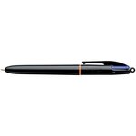 Stylo bille 4 colours pro noir pte moy. 4 couleurs classiques x 12 bic