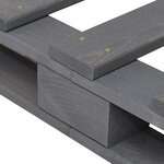 vidaXL Cadre de lit et tête de lit gris 100x200 cm bois de pin massif