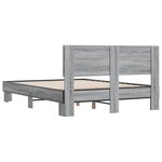 vidaXL Cadre de lit sonoma gris 120x200 cm bois d'ingénierie et métal