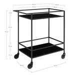 House Nordic Chariot de bar Avery 68x40x59 cm Noir
