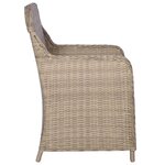 vidaXL Ensemble à Manger de jardin 11Pièces poly rotin et bois solide