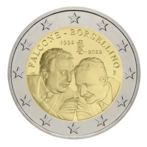 2 euros commémorative Italie 2022 - Falcone et Borsellino.