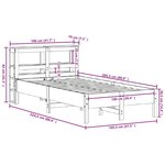 vidaXL Cadre de lit sans matelas blanc 100x200 cm bois de pin massif