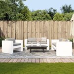 vidaXL Salon de jardin 2 Pièces blanc bois de pin massif
