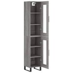 vidaXL Buffet haut Sonoma gris 34 5x34x180 cm Bois d'ingénierie