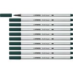 Feutre pinceau pen 68 brush  vert sapin x 10 stabilo