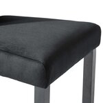 vidaXL Chaises à manger lot de 2 Noir Velours