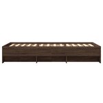 vidaXL Cadre de lit sans matelas chêne marron 90x190cm bois ingénierie