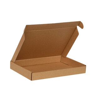 Boîte rectangulaire en carton kraft micro-cannelé 22.5 x 17 x 3 cm