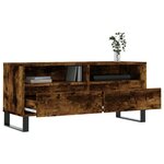 vidaXL Meuble TV chêne fumé 100x34 5x44 5 cm bois d'ingénierie