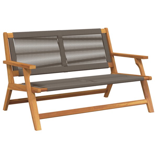 vidaXL Banc de jardin Gris 76x122x73 cm en bois massif d'acacia