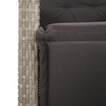 vidaXL Chaises inclinables de jardin lot de 2 avec repose-pied rotin