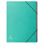 Trieur Agrafé 3 Rabats Avec Élastiques 12 Compartiments Tekso - A4 - Couleurs Assorties - X 8 - Exacompta