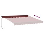 vidaXL Auvent manuel rétractable bordeaux 400x350 cm
