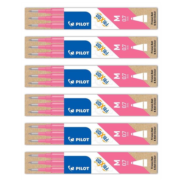 Set de 3 Recharges friXion Ball (BLS-FR7) Rose x 6 PILOT
