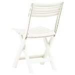 vidaXL Chaises de jardin pliables 2 Pièces Plastique Blanc