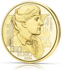 Pièce de monnaie 50 euro Autriche 2024 or BE – Veza Canetti