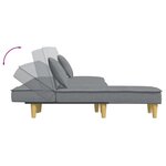 vidaXL Canapé-lit en forme de L gris clair 255x140x70 cm tissu
