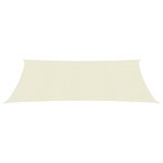 vidaXL Voile d'ombrage 160 g/m² Crème 6x7 m PEHD