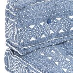 vidaXL Coussin de canapé palette Indigo Tissu Patchwork