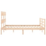 vidaXL Cadre de lit avec tête de lit 140x200 cm bois massif