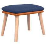 vidaXL Repose-pied Bleu 45x29 5x35 cm Tissu et similicuir
