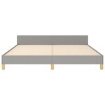 vidaXL Cadre de lit avec tête de lit Gris clair 160x200 cm Tissu