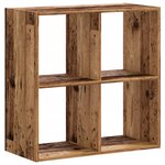 vidaXL Bibliothèque vieux bois 68 5x32x68 5 cm bois d'ingénierie