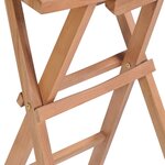 vidaXL Tabourets de bar pliables 4 Pièces Bois de teck massif