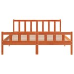 vidaXL Cadre de lit sans matelas cire marron 150x200cm bois pin massif