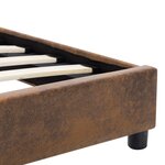 vidaXL Cadre de lit Marron Similicuir daim 120x200 cm