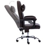 Chaise fauteuil siège de bureau informatique étude de massage similicuir brun 02_0024016