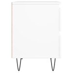vidaXL Tables de chevet 2 Pièces blanc 40x35x50 cm bois d’ingénierie