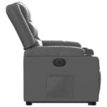 vidaXL Fauteuil inclinable électrique gris similicuir