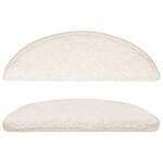 vidaXL Tapis d'escalier 15 Pièces blanc 56x17x3 cm