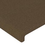 vidaXL Tête de lit à LED Marron foncé 83x16x78/88 cm Tissu