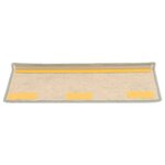 vidaXL Tapis d'escalier autocollants 15 Pièces 65x21x4 cm Gris