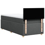 vidaXL Sommier à lattes de lit avec matelas Gris foncé 90x200 cm Tissu