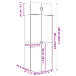 vidaXL Armoire de rangement sonoma gris 80x42 5x225 cm