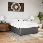 vidaXL Cadre de lit Gris 140x200 cm Similicuir