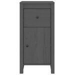 vidaXL Buffet gris 40x35x80 cm bois massif de pin
