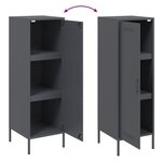 vidaXL Buffet haut anthracite 36x39x113 cm acier