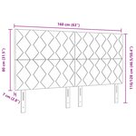 vidaXL Tête de Lit Design Blocs de Diamants Noire 160 cm Velours