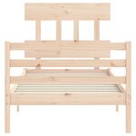 vidaXL Cadre de lit et tête de lit 100x200 cm bois massif