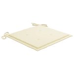 vidaXL Chaises de jardin et coussins crème lot de 6 Bois teck massif